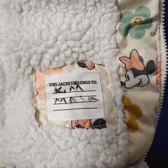 Disney Junior Minnie Mouse Toddler Hooded Fleece Lined Coat Jacket 3T - Picture 9 of 10